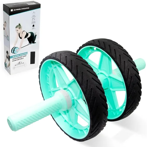 Miniatura 9 de Double-Wheel Ab Roller for Core Training – Rebound Design with Adjustable Elastic Band, Silent Non-Slip Wheels, Detachable Build, Knee Pad & Bands