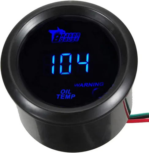 Miniatura 10 de ESUPPORT - Kit de medidor universal de 2 pulgadas (52mm) digital para turbo/boost del motor con luz LED azul