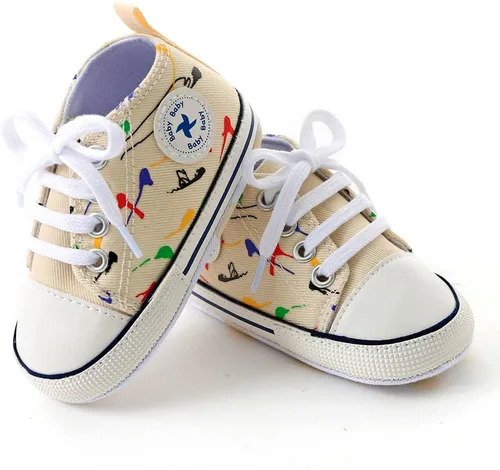 Miniatura 158 de Zapatos deportivos de lona de lona para bebés y niñas, suela antideslizante suave, suela antideslizante