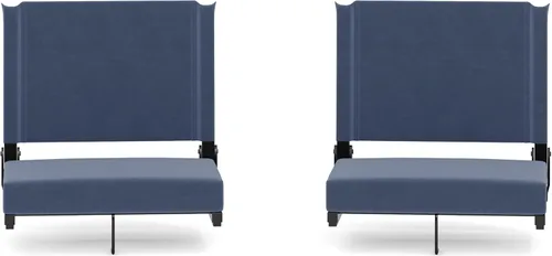 Miniatura 19 de Flash Furniture - asiento cómodo para usar en gradas de Flash - soporta 500 libras Silla de estadio ligera con asa y asiento ultra acolchado