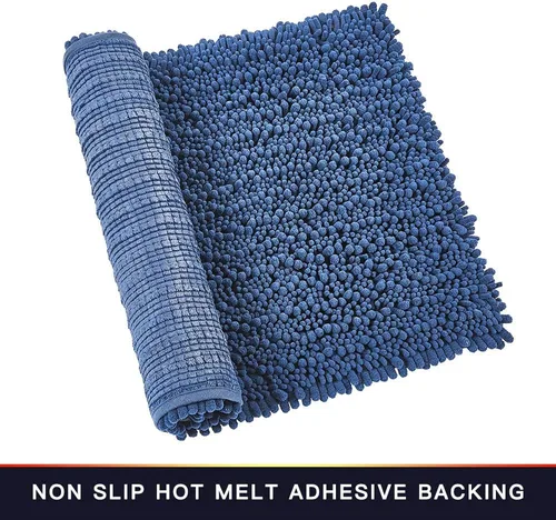 Miniatura 26 de Walensee Alfombra de baño antideslizante (24x17 pulgadas, rosa polvoriento) absorbente de agua, súper suave, lanuda de felpilla, lavable a máquina