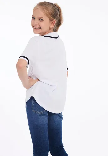Miniatura 3 de ACEFAST INC Camiseta de béisbol para niños, con botones, uniforme de equipo de sóftbol, para niñas, niños, hip hop, sudadera de color sólido