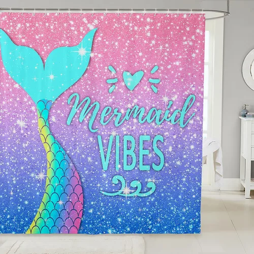 Miniatura 8 de Erosebridal Cortina de ducha con diseño de zorro, bonito diseño de animales del bosque, para niños y niñas, con dibujos animados, con cabeza