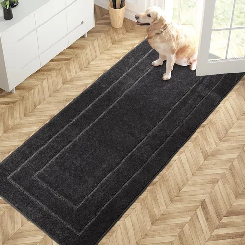 Miniatura 24 de PURRUGS Tapete para puerta que atrapa la suciedad, 20 x 31.5 pulgadas, antideslizante, lavable a máquina, tapete de entrada para perro, tapete