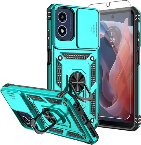 Miniatura 19 de Funda para Moto G 5G 2023, [No para la versión 2022] con protectores de pantalla y cubierta de cámara, [Grado militar] cubierta probada contra