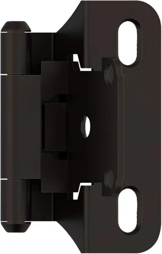 Miniatura 25 de Amerock BPR7540BB Bisagra de gabinete 1/2 pulg (13 mm) superpuesta de cierre automático de envoltura completa de latón pulido para puerta