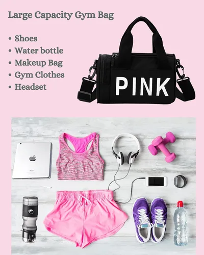 Miniatura 6 de Bolsa de gimnasio pequeña estética, bonita bolsa de lona con asa, bolsa de viaje para el hombro, bolsa cruzada resistente para deportes de natación