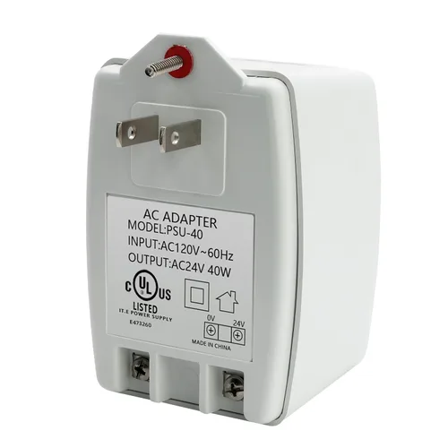 Miniatura 8 de Timbre de puerta de 16.5 V 40 VA enchufable de reajuste automático de transformadores de CA de seguridad, compatible con Ring Video Doorbell Pro