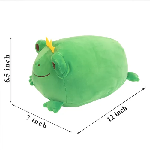 Miniatura 3 de Animal de peluche de rana súper suave, linda almohada de rana para acurrucar, adorable juguete de peluche de rana, regalo para niños pequeños, niñas