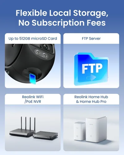 Miniatura 8 de REOLINK 4K Cámara de seguridad WiFi con cable para exterior, lente dual de 8MP, cámara PTZ 360, seguimiento automático, detección inteligente