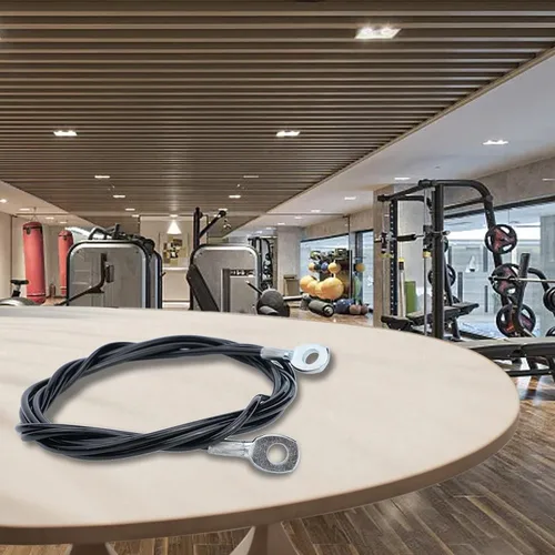 Miniatura 5 de Cable de alambre de acero de repuesto para gimnasio en casa, apilamiento de pesas, cuerda de polea de fitness de 0.197 in de grosor