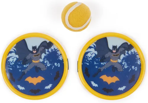 Swimways DC Batman Catch Game, accesorios de piscina y juguetes al aire libre para niños, suministros de fiesta de DC Batman y juegos de patio para