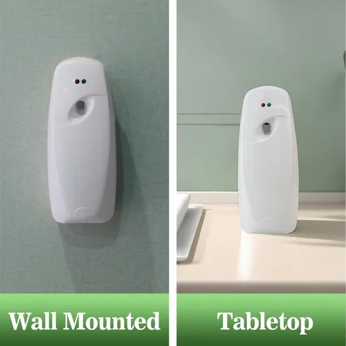 Miniatura 5 de Dispensador automático de ambientador, 2 unidades, dispensador automático de ambientador en aerosol montado en la pared o de pie, funciona