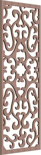 Miniatura 50 de Smithfield Paneles de pared decorativos de madera con calado, 13 3/8 pulgadas de ancho x 34 3/8 pulgadas de alto x 3/8 de alto, roble rojo rojo