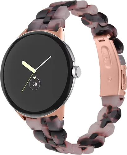 Miniatura 8 de Compatible con Google Pixel Watch 4 3 1.614 in/Pixel Watch 2 1 bandas para mujer, elegante pulsera de resina de repuesto ajustable