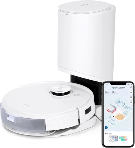 Miniatura 10 de ECOVACS Deebot N8 Pro+ Robot aspirador y limpiador de trapeador, con estación de vacío automático, succión de 2600 Pa, navegación LiDAR basada