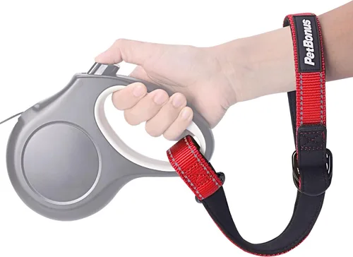 Miniatura 7 de PetBonus Correa corta para perro, correa de seguridad para correa retráctil para perro, diseño reflectante y mango acolchado suave ajustable, capa