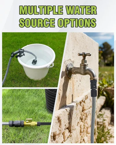 Miniatura 5 de Lavadora a presión portátil inalámbrica con adaptador de grifo - 2 paquetes de baterías 1200 PSI Lavadora de energía inalámbrica operada por batería