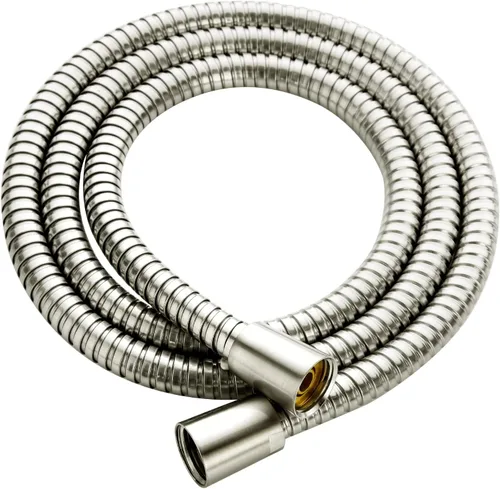 Miniatura 11 de BRIGHT SHOWERS Manguera de ducha para cabezales de ducha de mano, cable de 96 pulgadas extra largo de acero inoxidable, manguera de ducha de mano