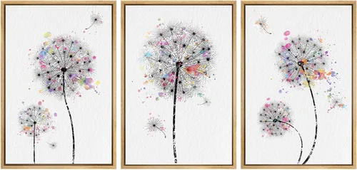 Miniatura 25 de SIGNWIN Lienzo enmarcado para pared, juego de arte dramático de cielo tormentoso, ilustraciones de paisaje nuboso Moody, arte moderno decorativo