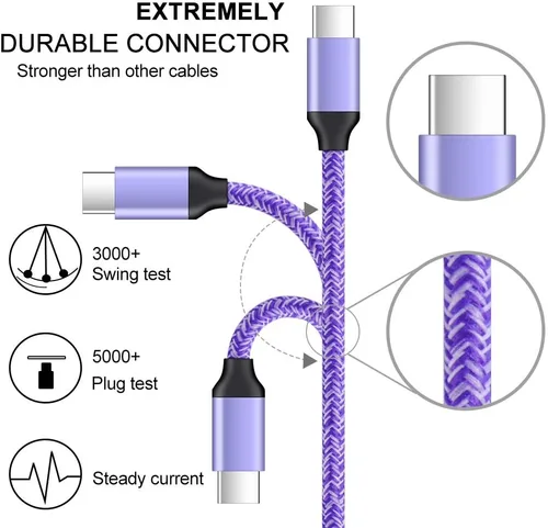Miniatura 3 de Cargador tipo C Cargador rápido Bloque de pared Enchufe Android USB C Cable de carga rápida para Samsung Galaxy S23 S22 S21 Ultra/S21