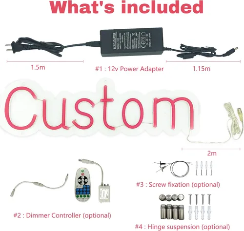 Miniatura 8 de Letreros de neón personalizados para decoración de pared, letrero de luces LED grandes de neón, letrero de neón personalizable para decoración
