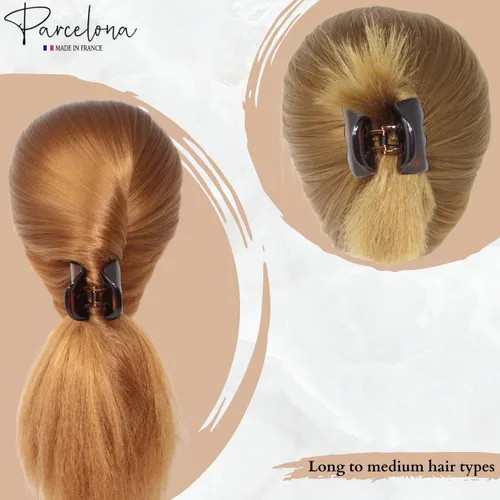 Miniatura 5 de Parcelona Pinzas para el cabello de celuloide de celuloide francés clásico grande de 2 pulgadas, pinzas de garra para el pelo de las mujeres, hechos