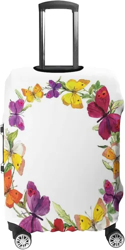 Miniatura 4 de Funda de equipaje de viaje, funda de maleta de viaje con mariposa, mariposa con hierbas, se adapta a equipaje de 30 a 32 pulgadas, lavable, a prueba