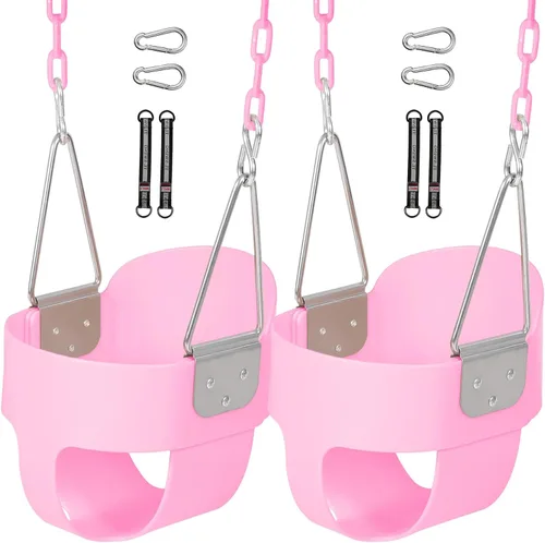 Miniatura 10 de RedSwing Columpio de Cubo Completo de Respaldo Alto con Combo de Asiento de Columpio de Servicio Pesado (Triángulo y Chain Dip), Correas de Árbol