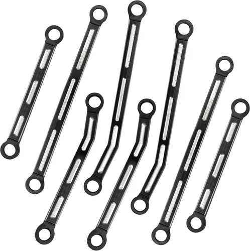 Miniatura 3 de ShareGoo - Juego de eslabones de aleación de aluminio de alta liquidación de chasis compatibles con Traxxas TRX4M 1/18 RC Crawler piezas de Negro
