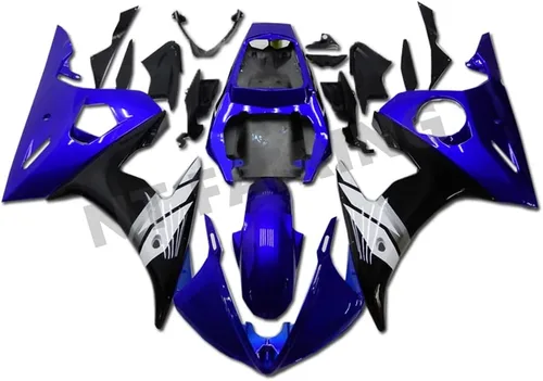 Carenado de inyección azul negro apto para Yamaha YZF 2003-2005 R6 y 2006-2009 R6S nuevo kit pintado ABS plástico motocicleta carrocería mercado de