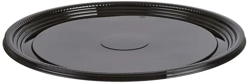 Miniatura 3 de CaterLine Casuals - Bandeja redonda de plástico, 12 pulgadas, negro, (25 unidades)
