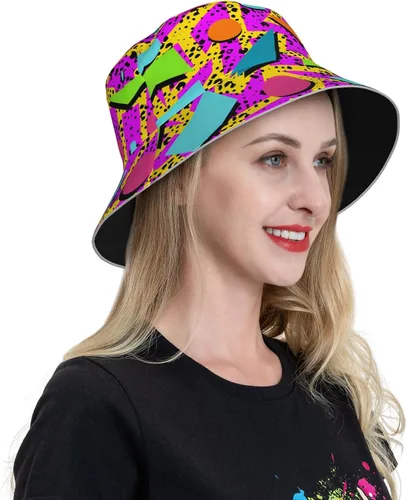 Miniatura 4 de Sombreros retro de moda de los años 80 y 90 para mujeres y hombres, traje de fiesta de festival rave