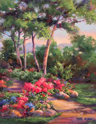 Miniatura 14 de DIAMOND ART CLUB - Juego de pintura con diamantes, lienzo de “Otoño en Leavenworth”, lienzo redondo 5D para principiantes, divertidas manualidades