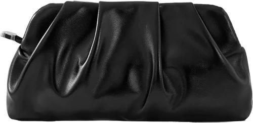 Miniatura 16 de Bolsa de noche para mujer, cartera tipo clutch con fruncidos, con cadena metálica desmontable, bolsa de hombro cruzada