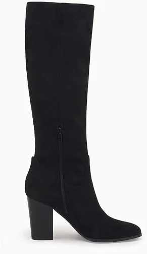 Miniatura 3 de Coutgo Botas altas de gamuza sintética para mujer, con cremallera lateral, tacón grueso, elásticas, botas de invierno