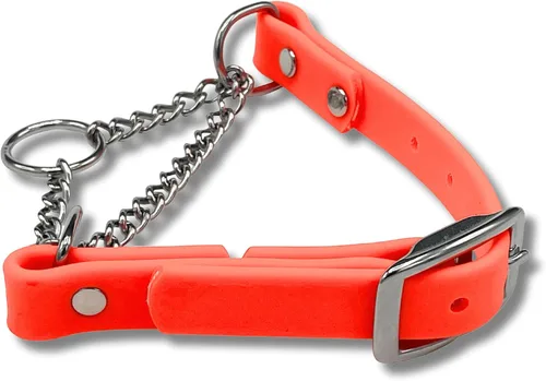 Miniatura 22 de Collar de Martingala para Perros, Biothane, Herrajes de Acero Inoxidable, Sin Tirones, Fabricado en EE. UU., Grado Profesional, Grande, Marrón