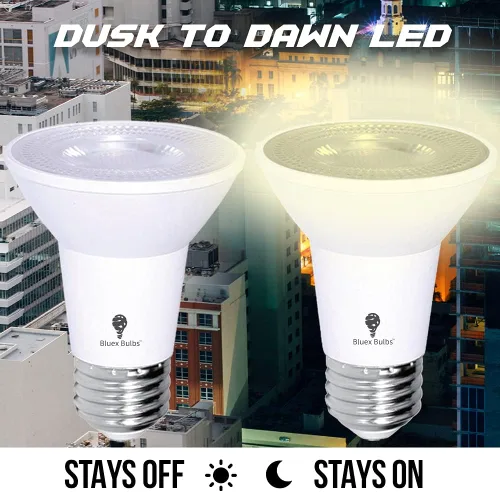 Miniatura 3 de Paquete de bombillas LED PAR20 para inundación de luz del anochecer al amanecer para exteriores, sensor de fotocélula, 8 W, equivalente a 65 W, 700