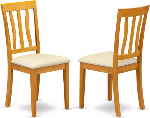 Miniatura 4 de East West Furniture ANTI5-OAK-LC - Juego de muebles de comedor de 5 piezas, incluye una mesa de cocina redonda con pedestal y 4 sillas de comedor