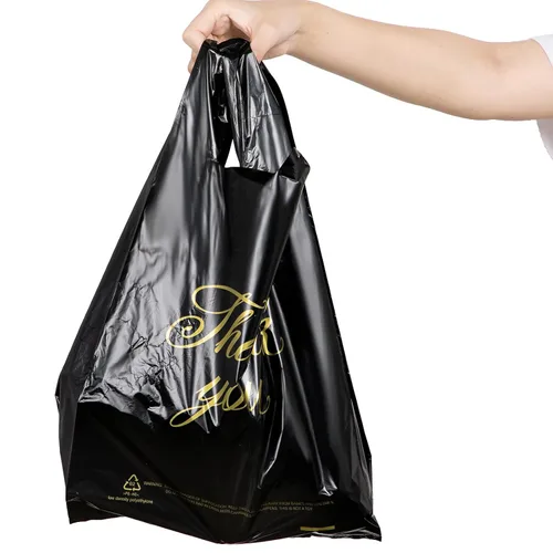 Miniatura 8 de Zonon 200 bolsas de plástico de agradecimiento de 3 tamaños de grosor, 2 mil, bolsas para camisetas de compras con asa para vendedores minoristas