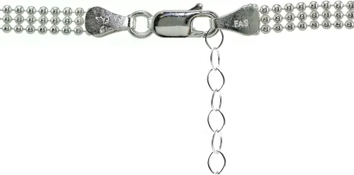 Miniatura 2 de Tobillera de plata de ley con diseño de malla de Hoops & Loops