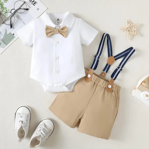 Miniatura 2 de PURSKYY Ropa de vestir para bebé, caballero para niño, traje de boda para invierno, conjunto de ropa de bautizo de otoño