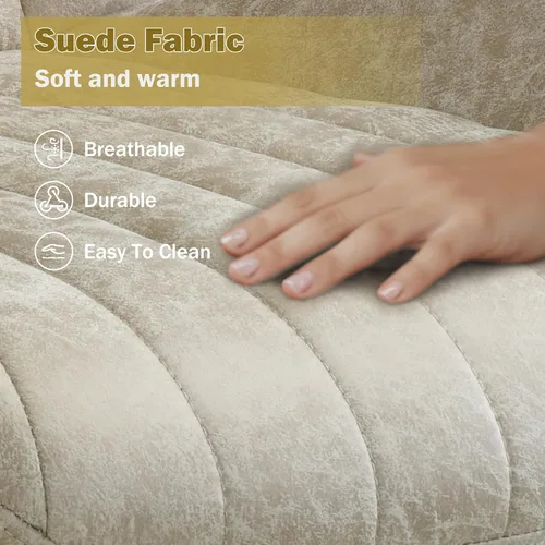 Miniatura 8 de Silla de oficina en casa, silla ergonómica para computadora con soporte lumbar, altura ajustable, silla de oficina moderna de mediados de siglo