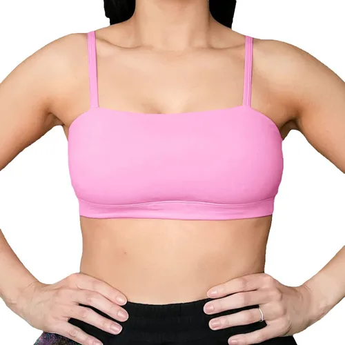 Aoxjox - Brasier deportivo para mujer tipo camiseta sin mangas, bandeau, para entrenamiento, aptitud física, correr o yoga