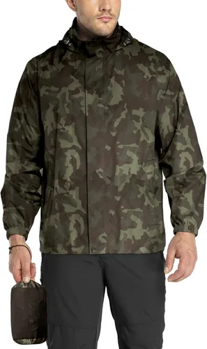 Miniatura 59 de 33,000ft - Chaqueta de lluvia impermeable y plegable para hombre, ligera, con capucha, cortavientos ideal para golf o ciclismo