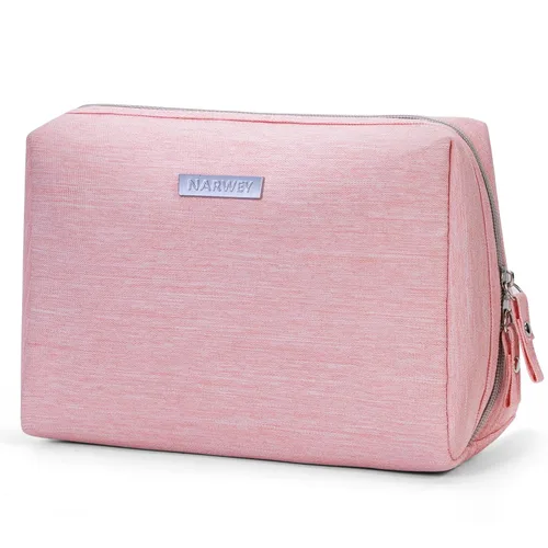 Miniatura 13 de Narwey Bolsa grande de maquillaje de viaje, bolsa organizadora de cosméticos, bolsa de aseo personal, bolsa de maquillaje, bolsa con cremallera