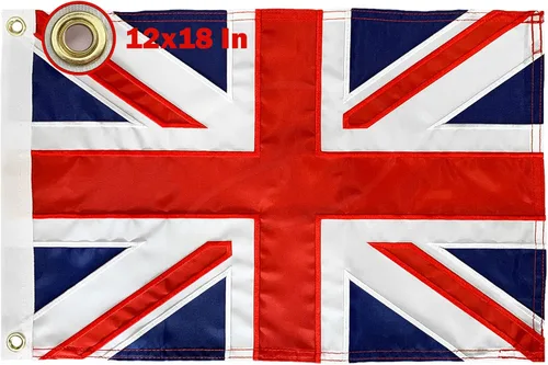 Miniatura 10 de TOPFLAGS Bandera de barco de 12 x 18 pulgadas, pequeña bandera bordada de Estados Unidos para exteriores con 2 ojales de latón, banderas americanas