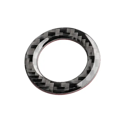 Miniatura 2 de Xotic Tech - Cubierta de anillo de botón de arranque de motor estilo fibra de carbono compatible con Infiniti Q50 Q60 2014-2019