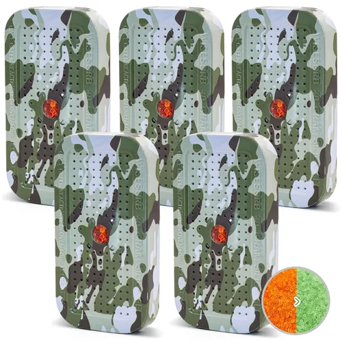 Miniatura 20 de Wisesorb Deshumidificador de camuflaje seguro para pistola de 1.41 onzas, bolsas deshumidificadoras recargables, paquetes de gel de sílice