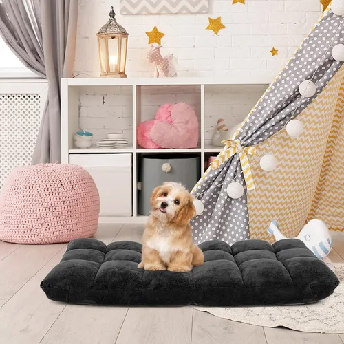 Miniatura 6 de RELAX4LIFE Silla de suelo con soporte para el respaldo, sillón perezoso ajustable de 14 posiciones, cama acolchada y sillón reclinable para leer